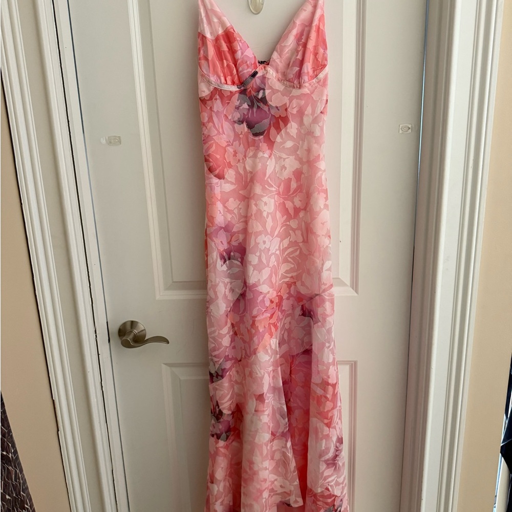 Floral Pink Maxi Dress